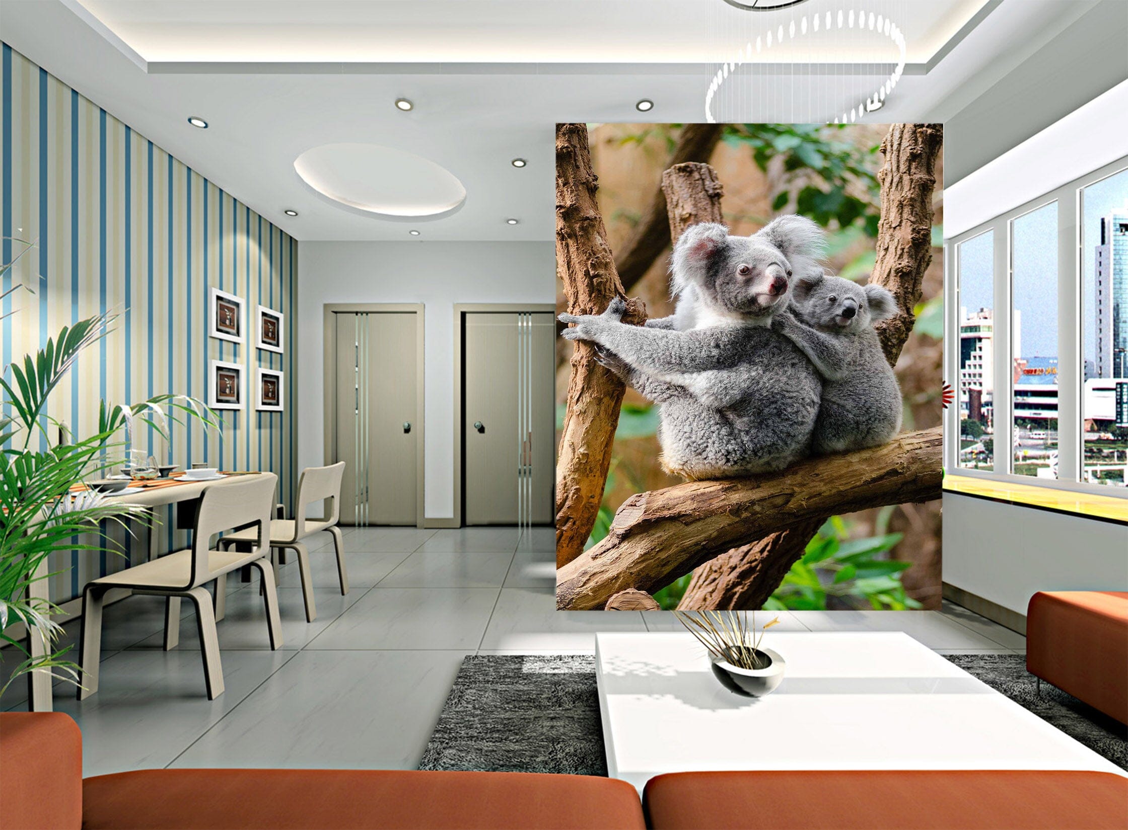 3D Forest Sloth 1088 Wall Murals Wallpaper AJ Wallpaper 2 