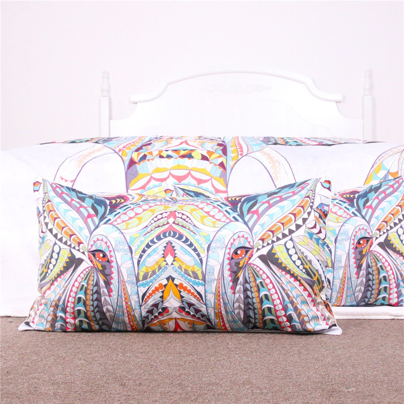 3D Elephant Head 207 Bed Pillowcases Quilt Wallpaper AJ Wallpaper 