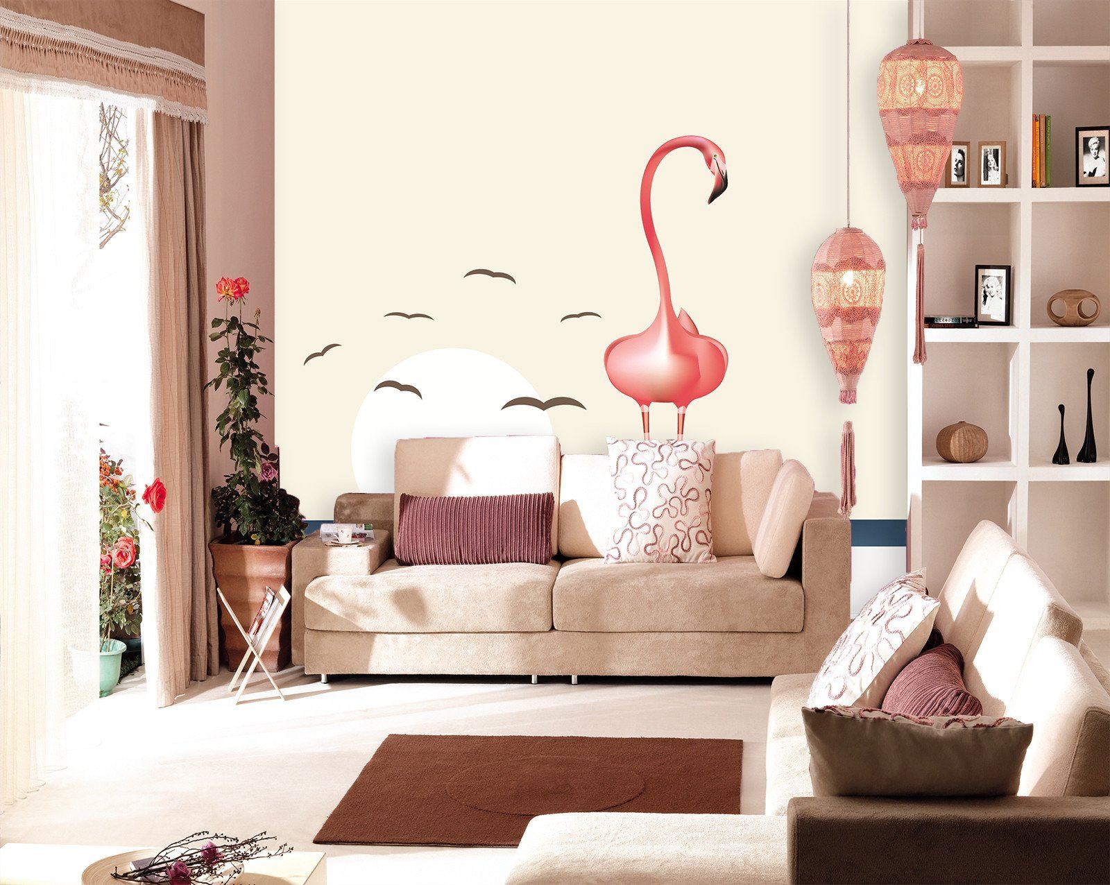 Red Pretty Swan 782 Wallpaper AJ Wallpaper 