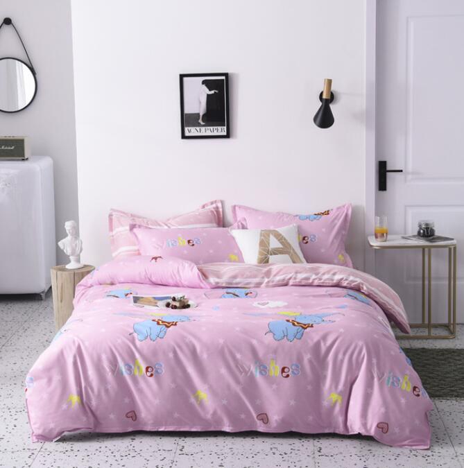 3D Pink Dumbo 13017 Bed Pillowcases Quilt