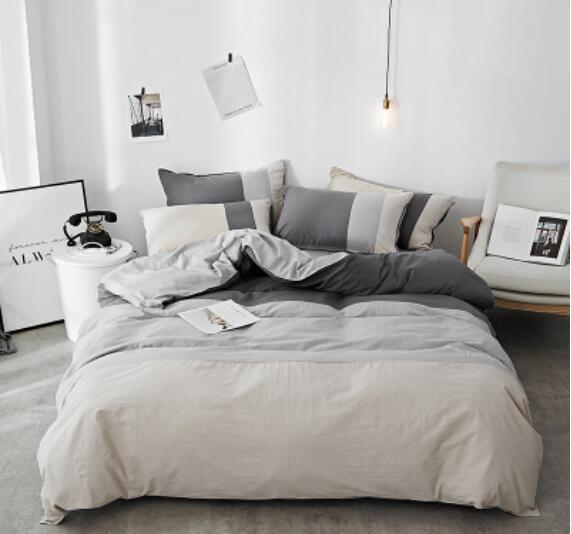3D Light Grey 15120 Bed Pillowcases Quilt