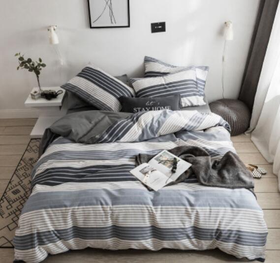 3D Grey Stripes 15084 Bed Pillowcases Quilt