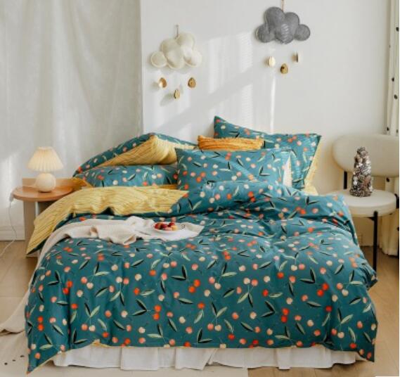 3D Cherry Pattern 20035 Bed Pillowcases Quilt