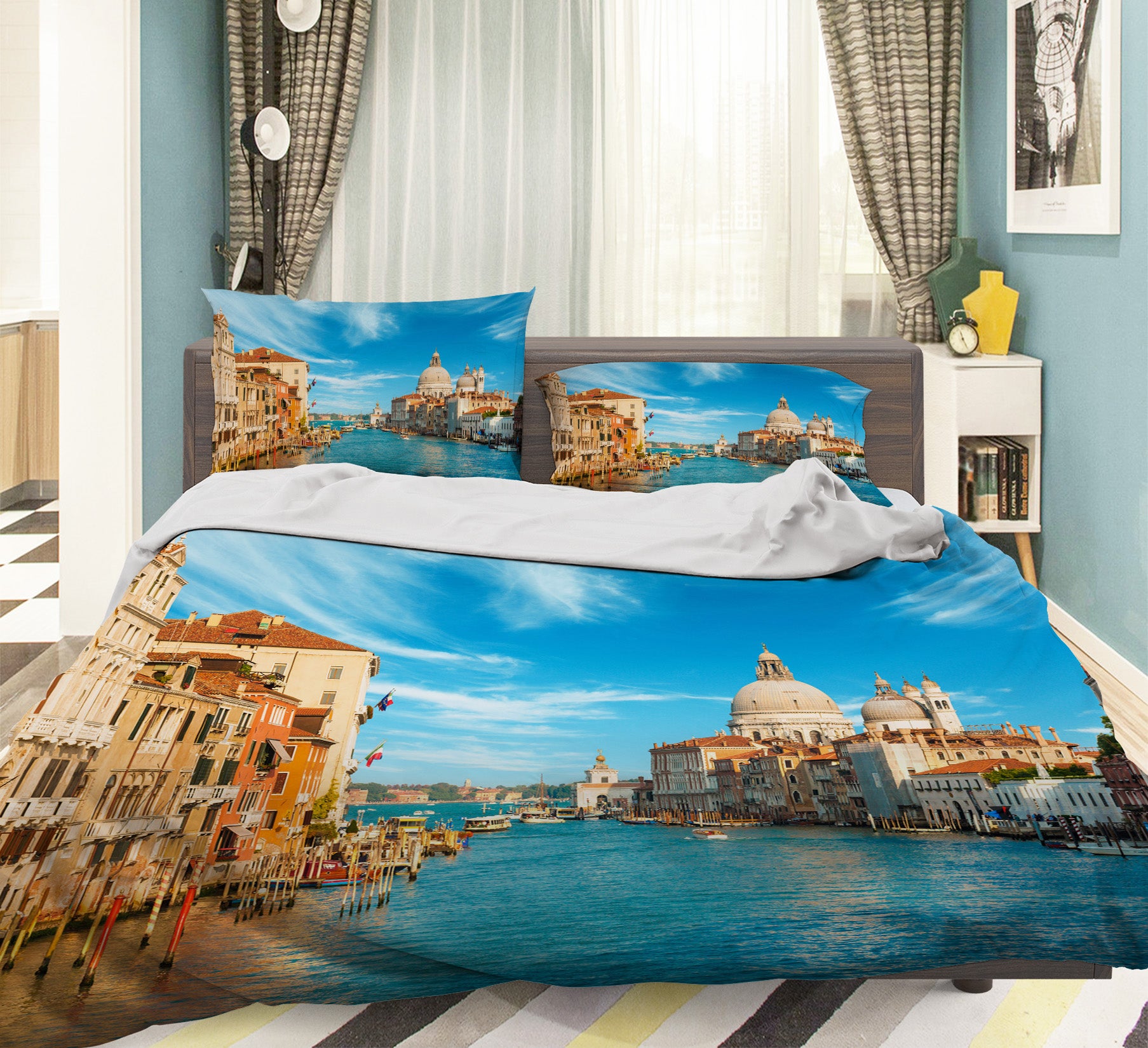 3D Floating Building 61060 Bed Pillowcases Quilt