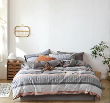 3D Gray Stitching 30014 Bed Pillowcases Quilt