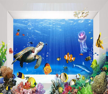 3D Seabed Turtle 627 Wallpaper AJ Wallpaper 