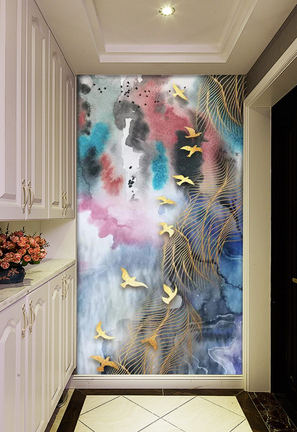 3D Golden Goose WC841 Wall Murals