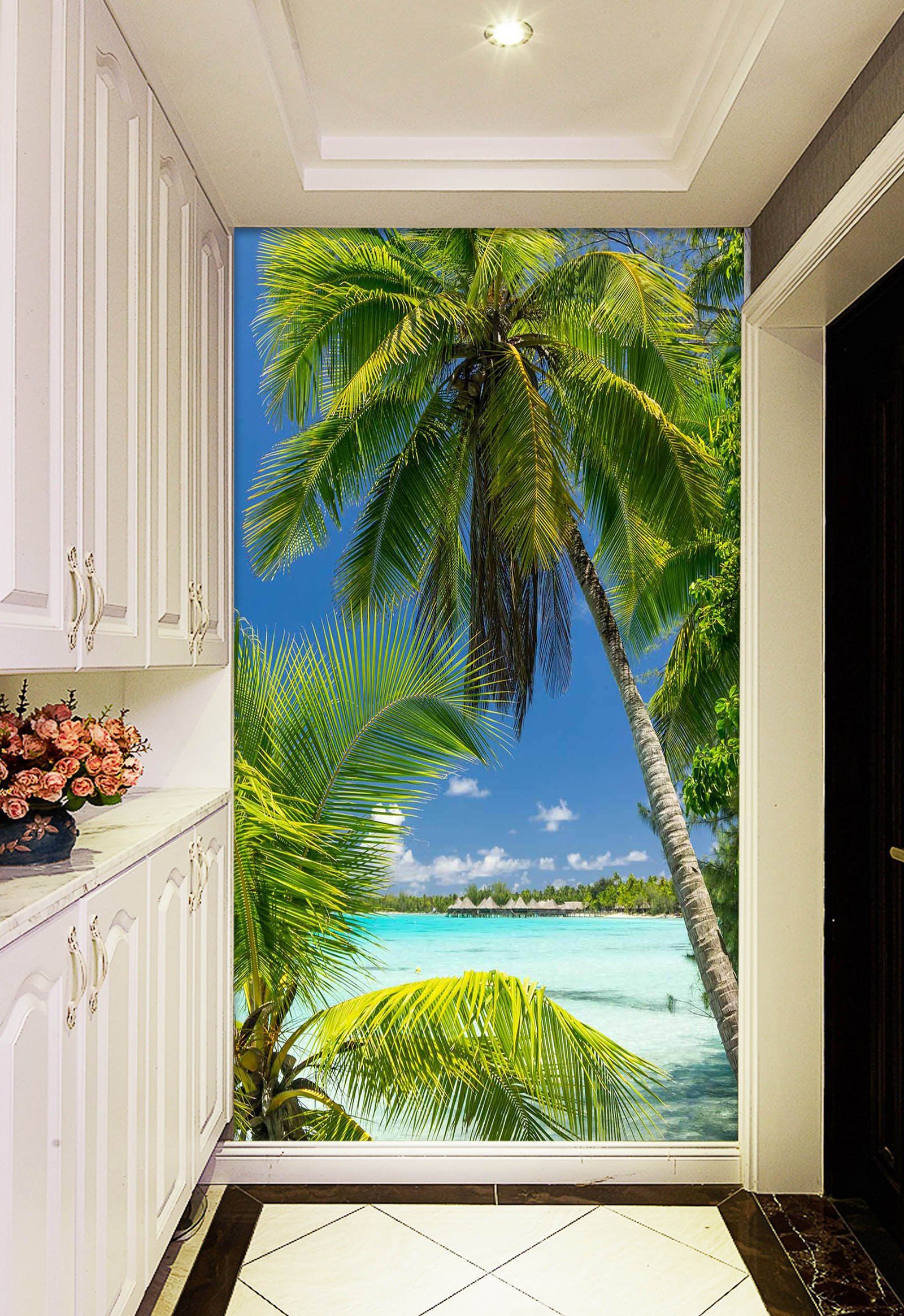 3D Green Coconut Tree 714 Wallpaper AJ Wallpaper 