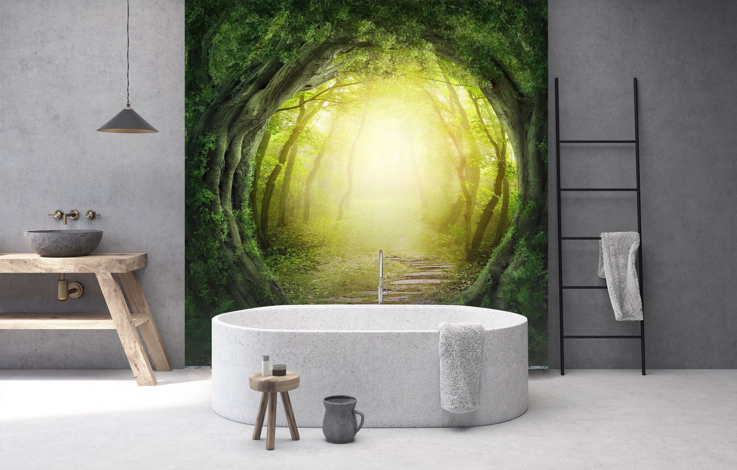 3D Tree Hole Arch 100 Wall Murals Wallpaper AJ Wallpaper 2 