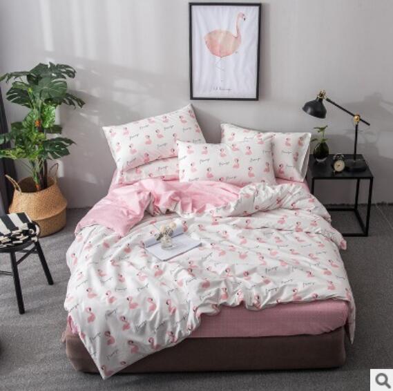 3D Pink Flamingo 17182 Bed Pillowcases Quilt