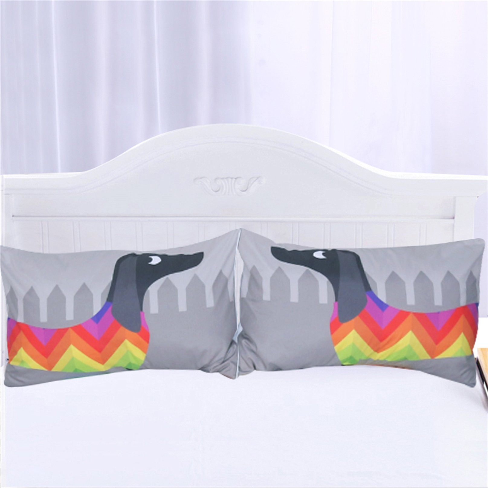 3D Colorful Dog 87 Bed Pillowcases Quilt Wallpaper AJ Wallpaper 