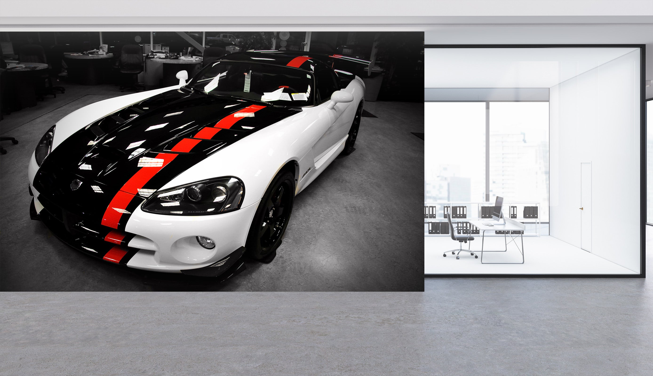 3D Dodge Viper 215 Vehicle Wall Murals