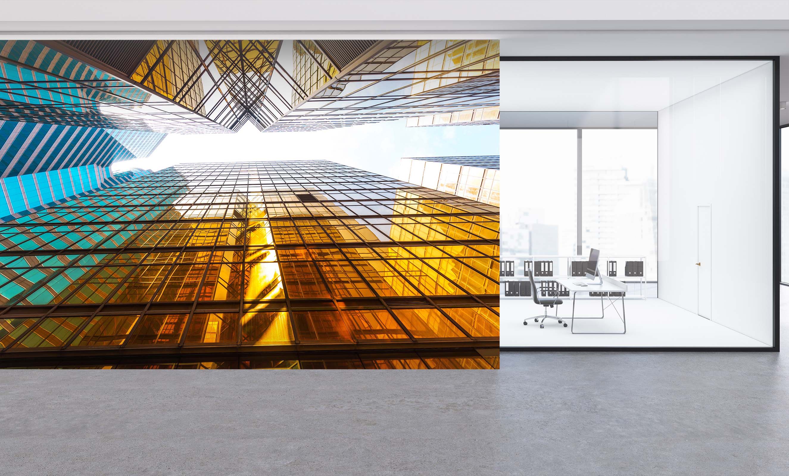 3D Sky Building 009 Wall Murals