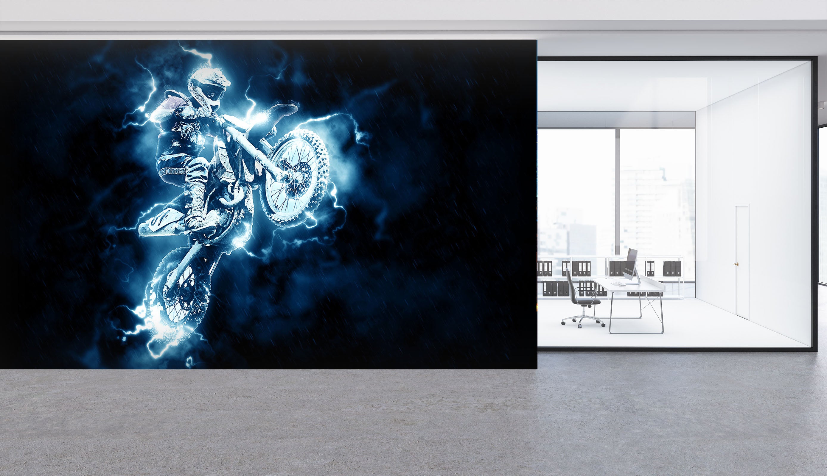 3D Motocross Jumping 117 Vehicle Wall Murals