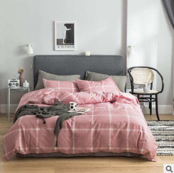 3D Pink Grid 40125 Bed Pillowcases Quilt