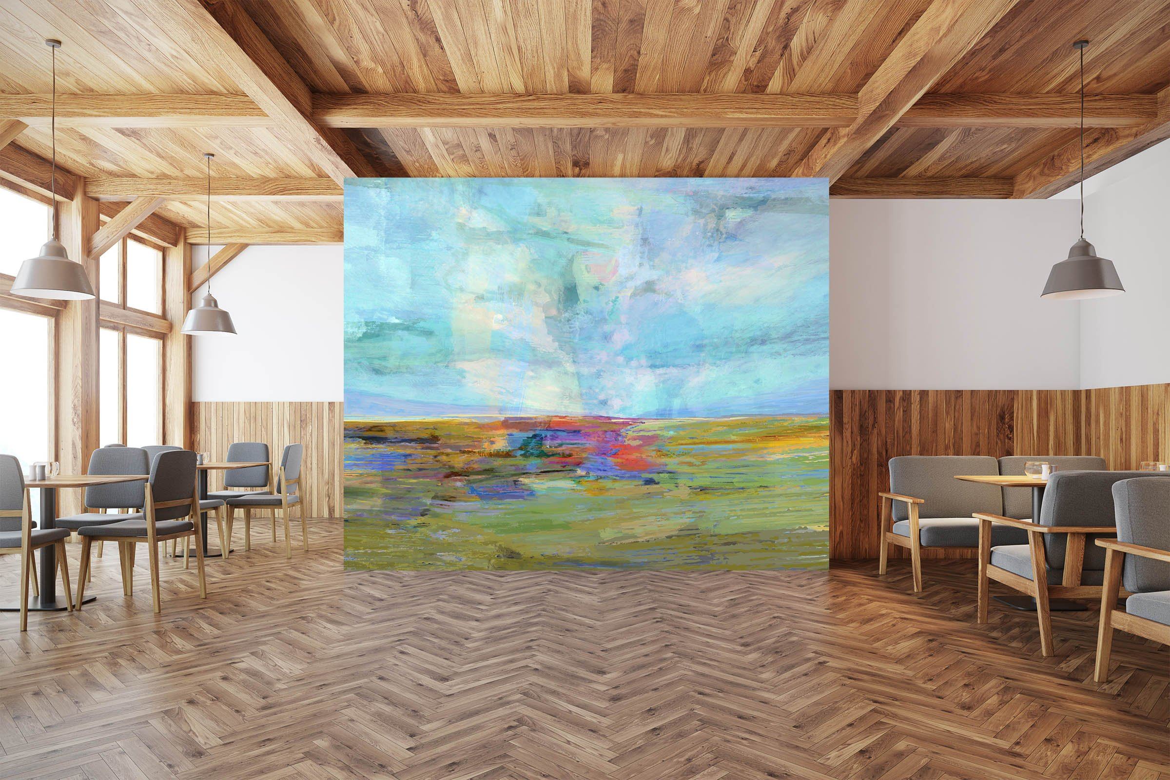 3D Blue Steppe 1418 Michael Tienhaara Wall Mural Wall Murals Wallpaper AJ Wallpaper 2 