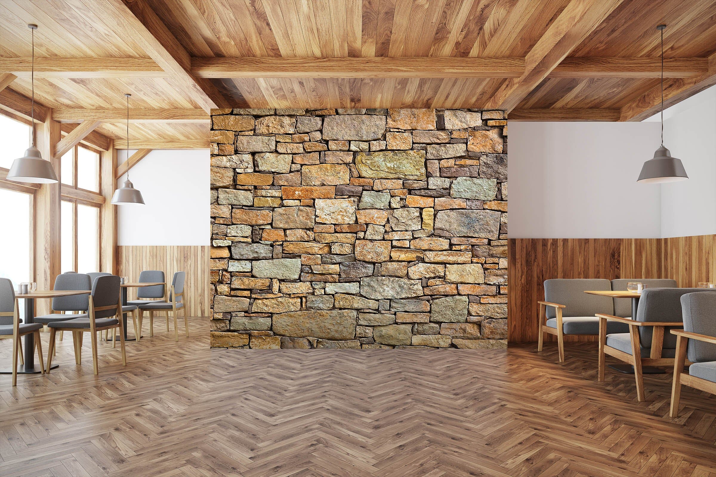 3D Stones Stacked 1931 Wall Murals Wallpaper AJ Wallpaper 2 