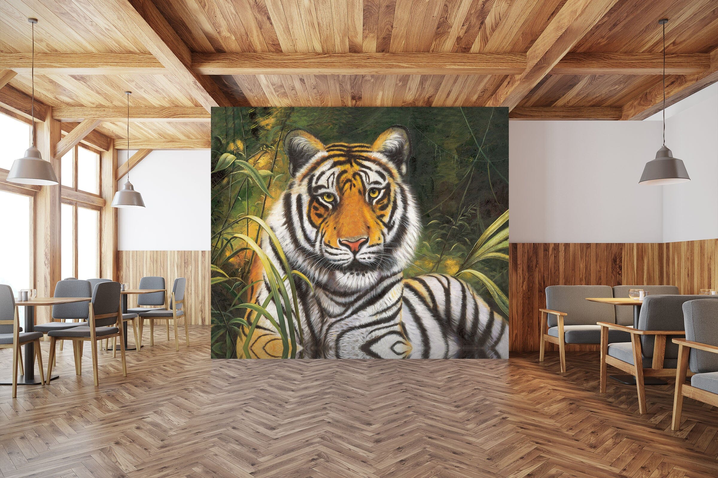 3D Mighty Tiger 218 Wall Murals Wallpaper AJ Wallpaper 2 