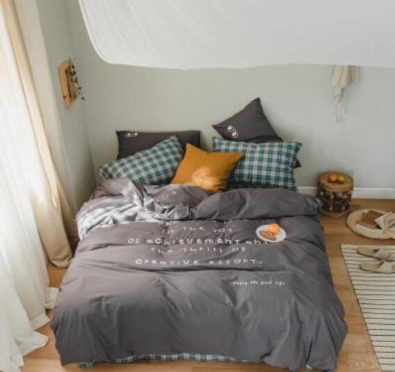 3D Dark Gray 40337 Bed Pillowcases Quilt