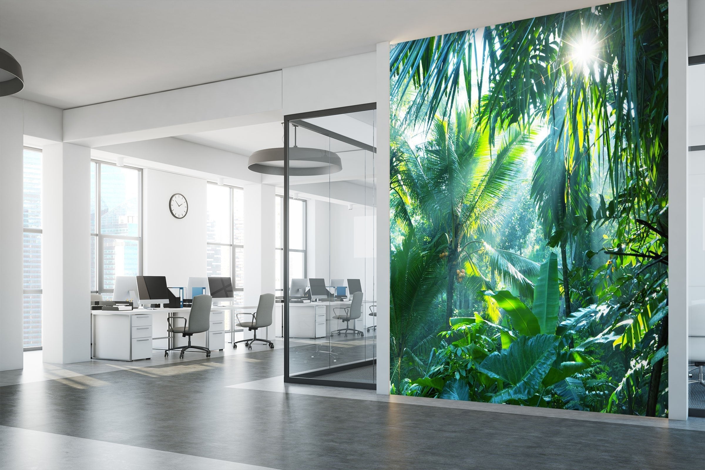 3D Green Leaves paradise 26 Wall Murals Wallpaper AJ Wallpaper 2 