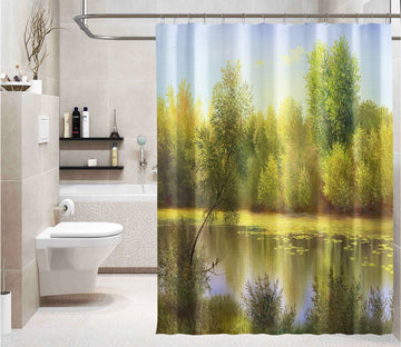 3D Graffiti Lake Water 034 Shower Curtain 3D Shower Curtain AJ Creativity Home 