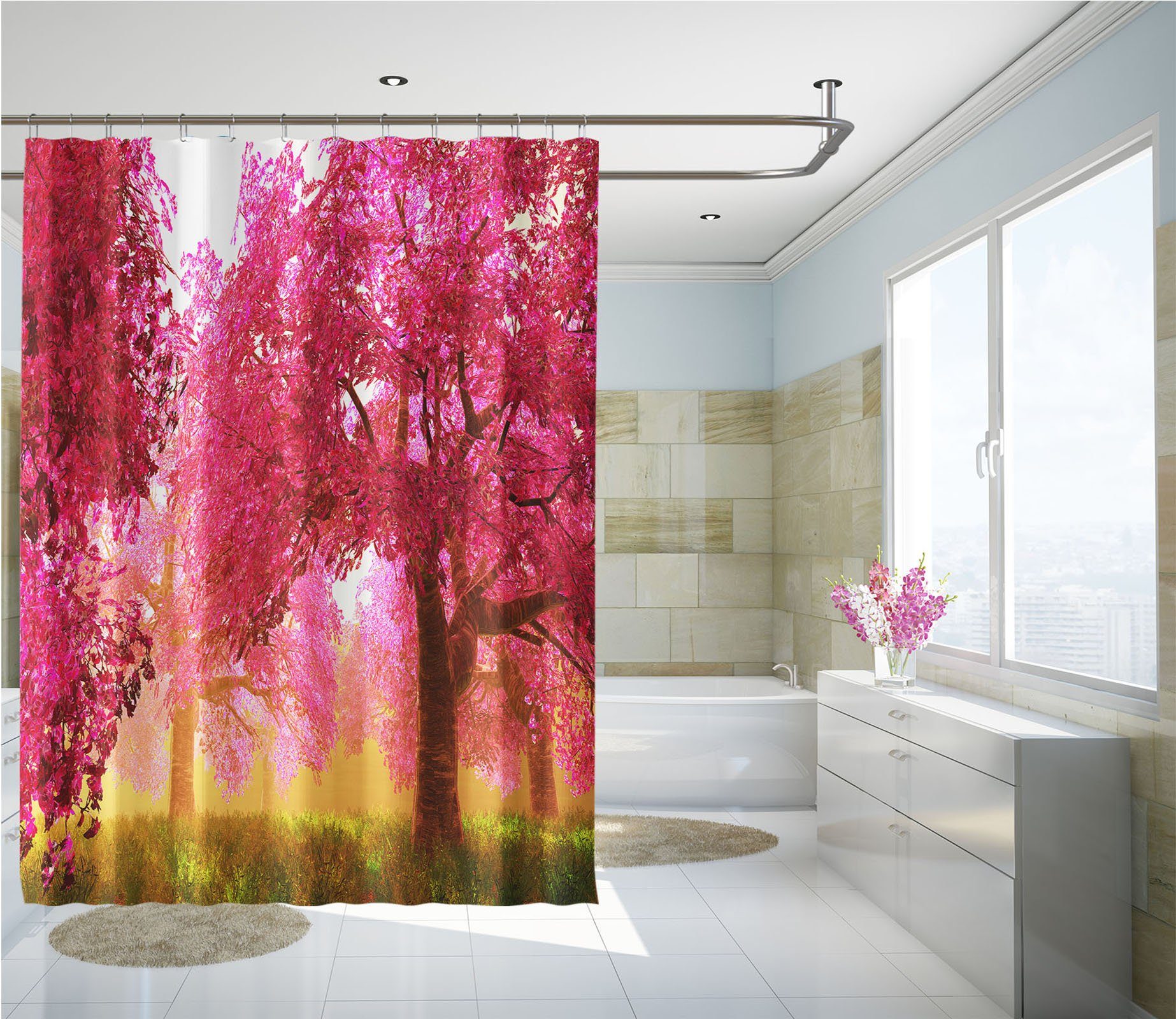 3D Mangrove Forest 007 Shower Curtain 3D Shower Curtain AJ Creativity Home 