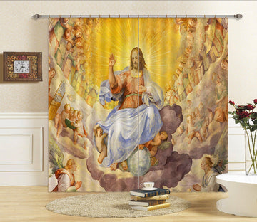 3D Throne Pearl 034 Curtains Drapes Curtains AJ Creativity Home 