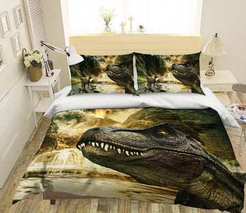 3D Volcanic Eruptions Dinosaur 069 Bed Pillowcases Quilt Wallpaper AJ Wallpaper 