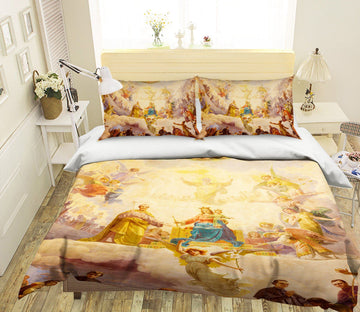 3D Throne Angel 006 Bed Pillowcases Quilt Quiet Covers AJ Creativity Home 