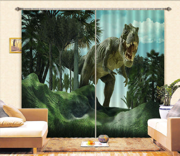 3D Moss Woods Dinosaur 155 Curtains Drapes Curtains AJ Creativity Home 