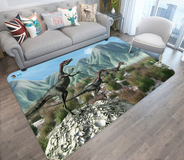 3D Mountain Dinosaur 21 Non Slip Rug Mat Mat AJ Creativity Home 