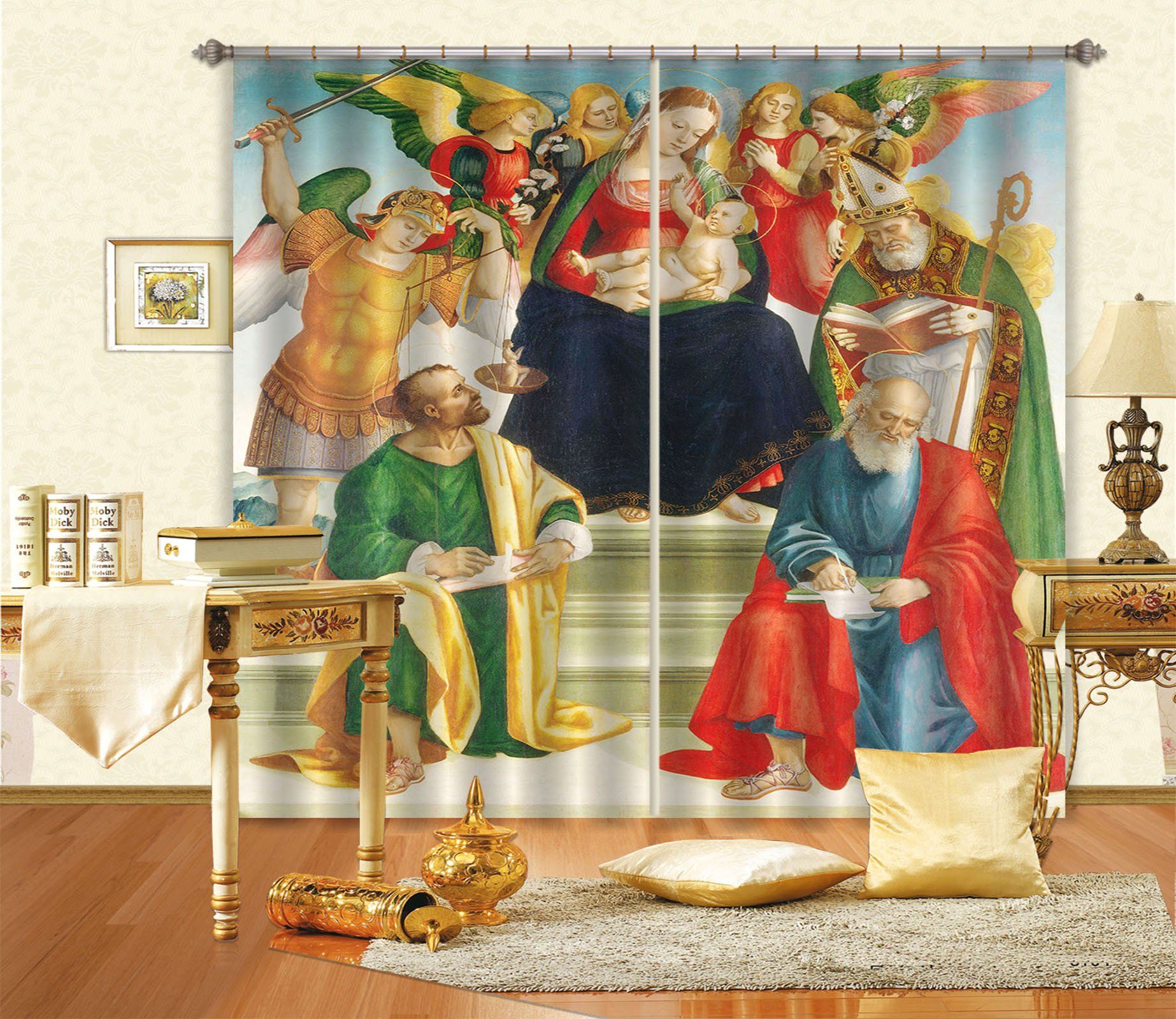 3D Kindly Baby 064 Curtains Drapes Curtains AJ Creativity Home 