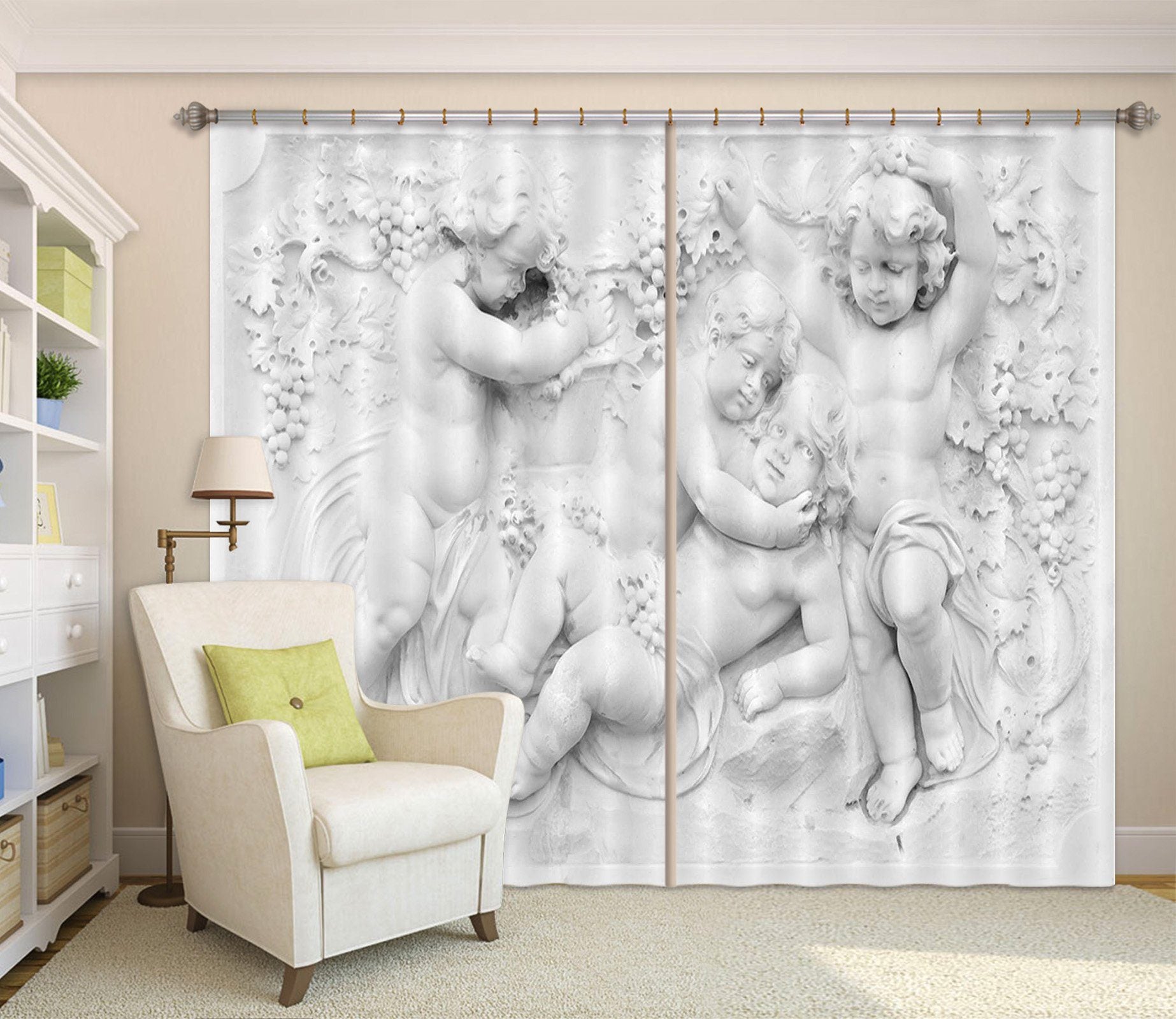 3D Child Grape 020 Curtains Drapes Curtains AJ Creativity Home 
