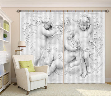 3D Child Grape 020 Curtains Drapes Curtains AJ Creativity Home 