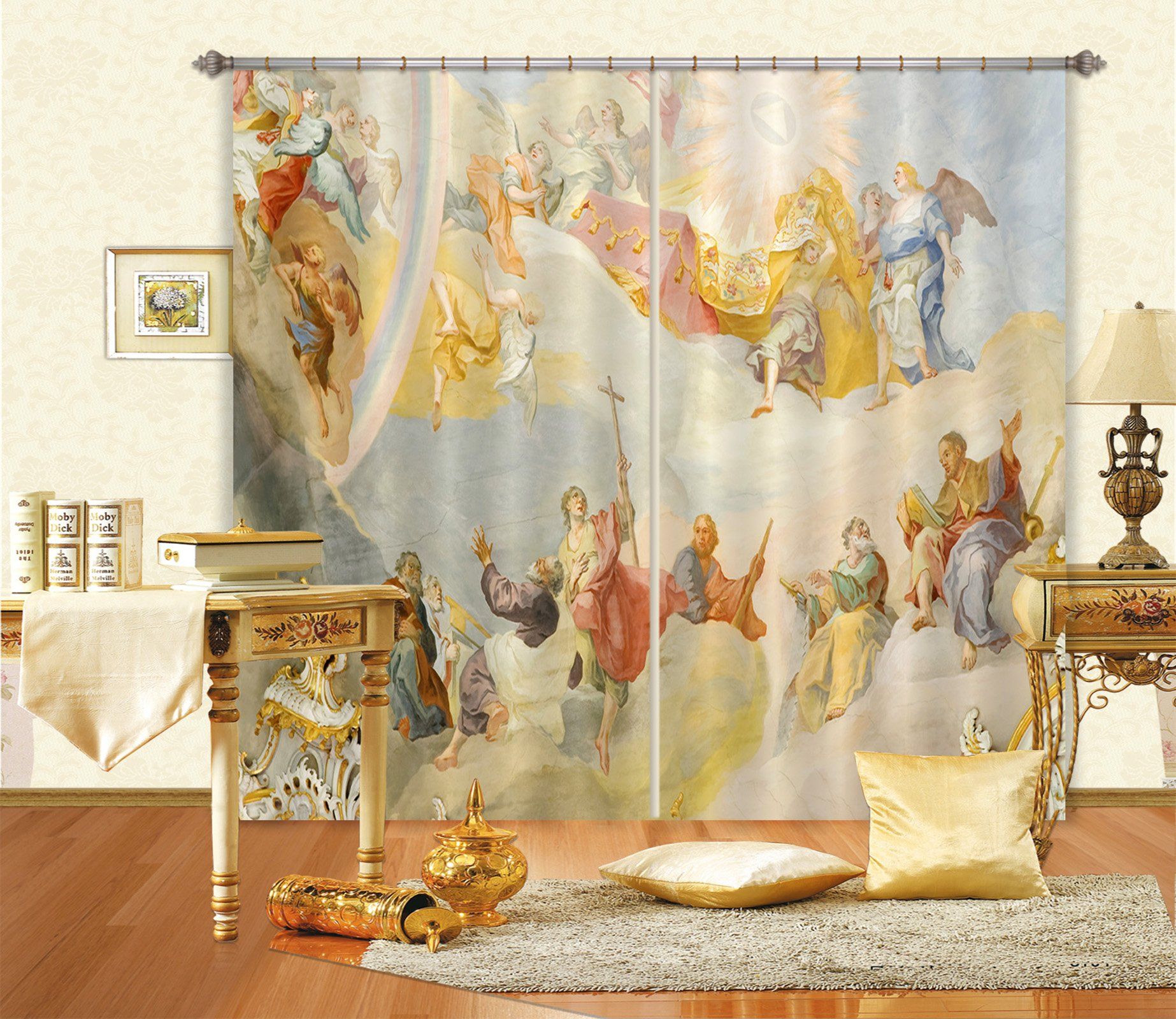 3D Cross Holy Book 021 Curtains Drapes Curtains AJ Creativity Home 