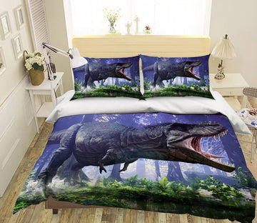 3D Woods Tyrannosaurus Rex 064 Bed Pillowcases Quilt Wallpaper AJ Wallpaper 