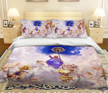 3D White Pigeon Reading 004 Bed Pillowcases Quilt Quiet Covers AJ Creativity Home 