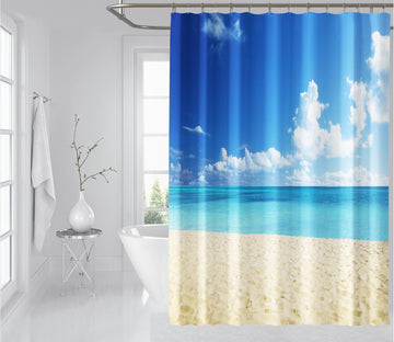 3D Beach Sea 021 Shower Curtain 3D Shower Curtain AJ Creativity Home 