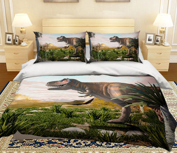 3D Cactus Tyranosaur 093 Bed Pillowcases Quilt Wallpaper AJ Wallpaper 