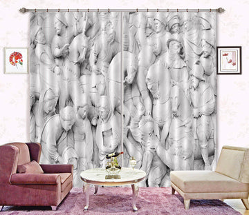 3D Guarding Horses 044 Curtains Drapes Curtains AJ Creativity Home 