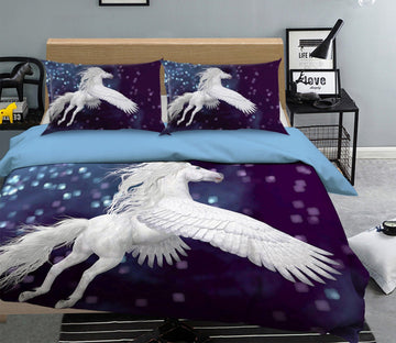 3D Flying Wings Unicorn 050 Bed Pillowcases Quilt Wallpaper AJ Wallpaper 