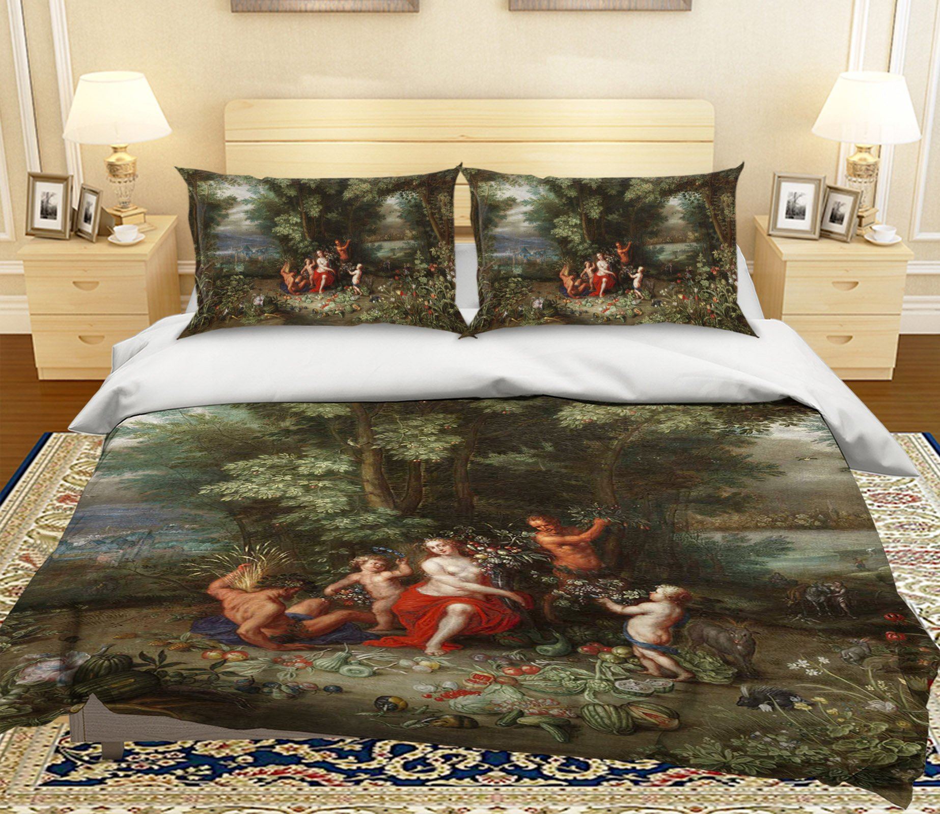 3D Woods Fruit 007 Bed Pillowcases Quilt Quiet Covers AJ Creativity Home 