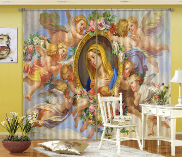 3D Photo Frame Baby 037 Curtains Drapes Curtains AJ Creativity Home 