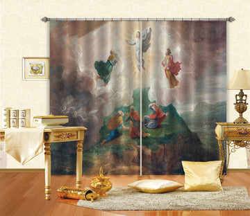 3D Praying God 008 Curtains Drapes Curtains AJ Creativity Home 