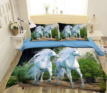 3D Sunlight Unicorn 041 Bed Pillowcases Quilt Wallpaper AJ Wallpaper 