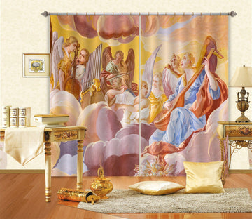 3D Playing Songs 016 Curtains Drapes Curtains AJ Creativity Home 