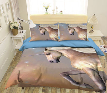 3D Half Body Unicorn 017 Bed Pillowcases Quilt Wallpaper AJ Wallpaper 