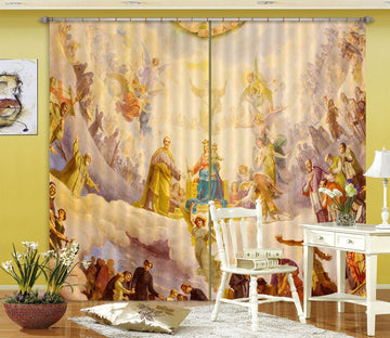 3D Solemn Throne 040 Curtains Drapes Curtains AJ Creativity Home 