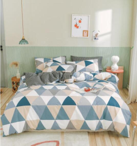 3D Triangle 40072 Bed Pillowcases Quilt