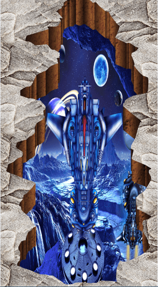 3D Spaceship Floor Mural Wallpaper AJ Wallpaper 2 